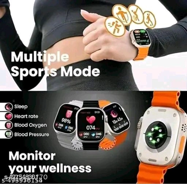 T800 Super Ultra Modern Smart Watch - Red
