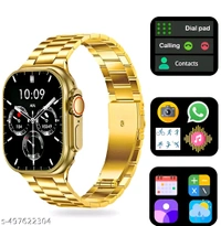 T800 Golden Super Smart Watch  - Gold, Free Size