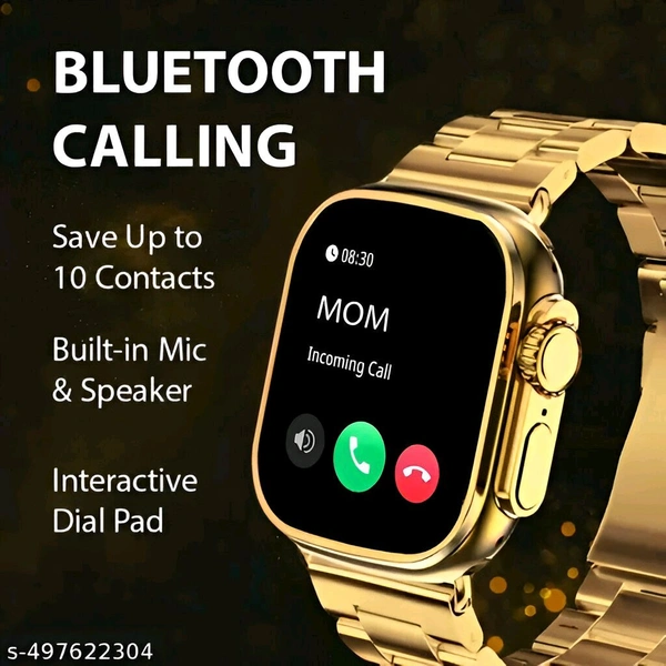 T800 Golden Super Smart Watch  - Gold, Free Size