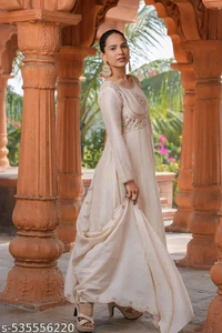 Stylish Latest Kurta Women  - Baja White, L