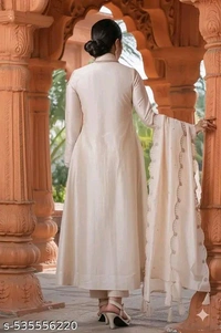 Stylish Latest Kurta Women  - Baja White, L