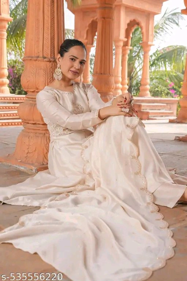 Stylish Latest Kurta Women  - Baja White, M
