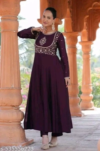 Stylish Latest Kurta Women  - Cardinal Pink, M