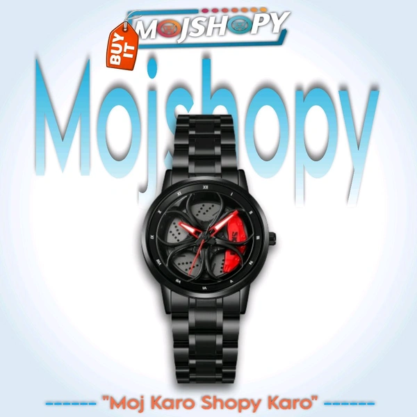 Trendy Man Analog Watch Spinning Watch  - Red, Free Size