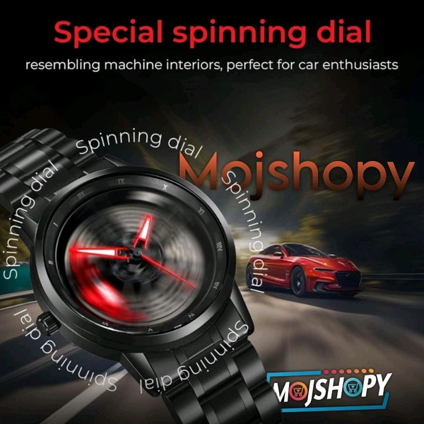 Trendy Man Analog Watch Spinning Watch  - Red, Free Size