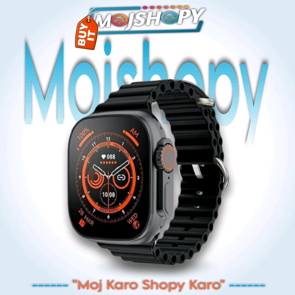 Ultra Watch Series 8 HD Display  - Black, Free Size