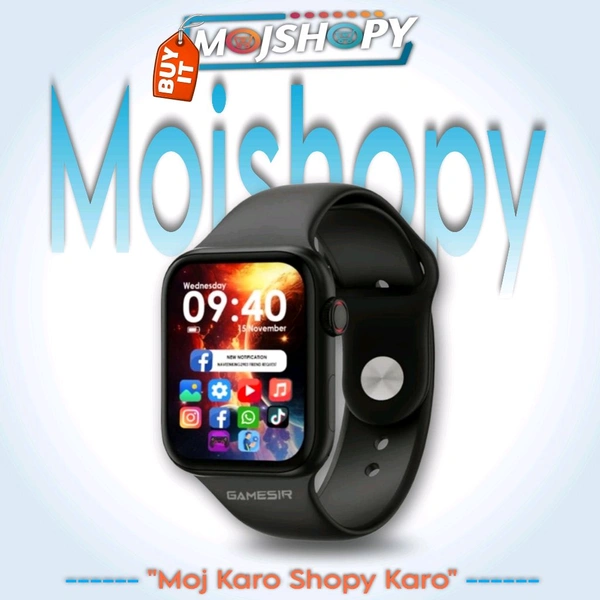 Smart Watch T 500 Touch Screen  - Black, Free Size