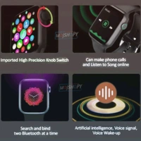 Smart Watch T 500 Touch Screen  - Black, Free Size