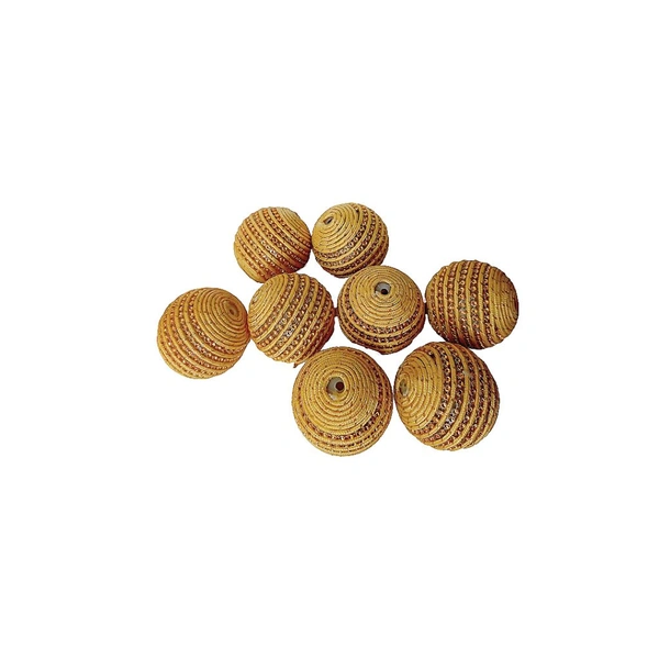 Diamond Ball With Golden Strip (Pack Of 25) - Tan, 52 mm (Diameter)