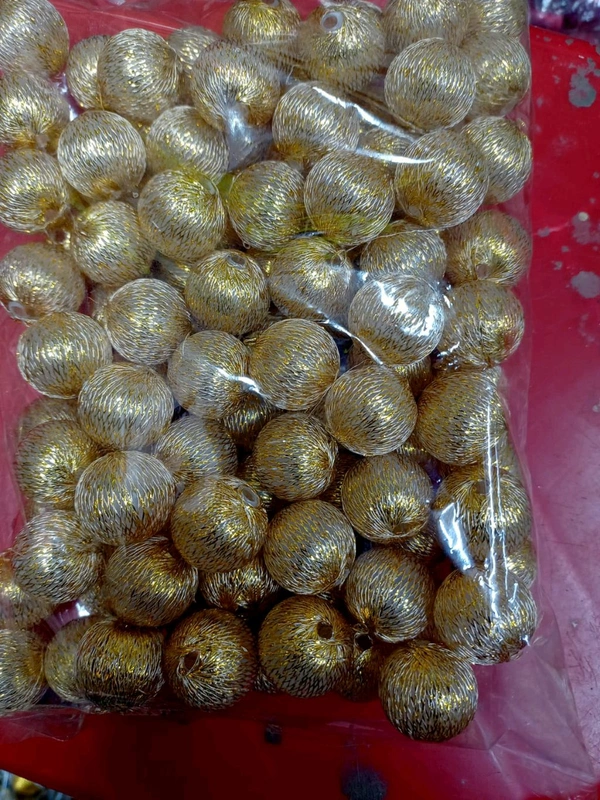 Jari Fabric Ball (Pack Of 25) - Old Gold, Small