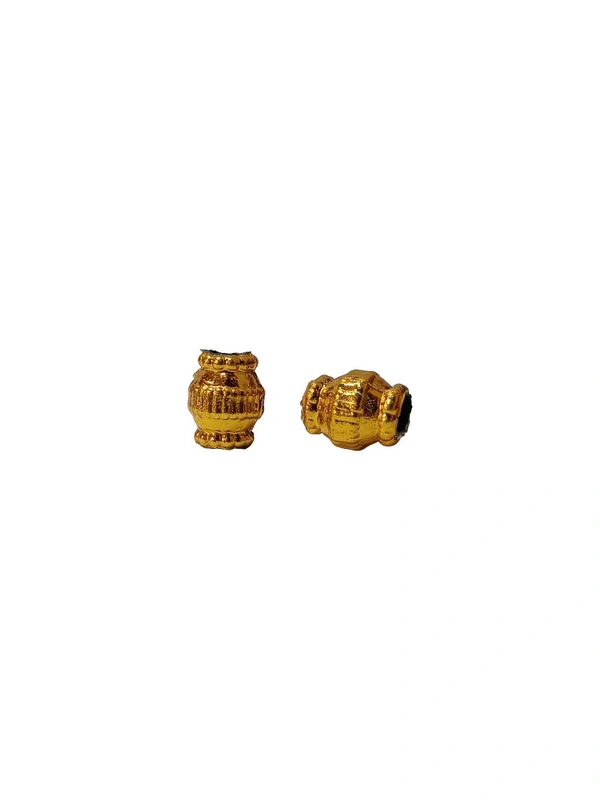 Drum Shaped Beads (200 Grams) - Gold, 2 cm