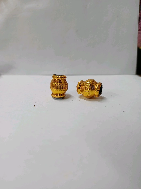 Drum Shaped Beads (200 Grams) - Gold, 2 cm