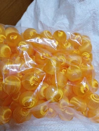 Resham Ball (Pack Of 25) - Flame Pea, 18 mm (Diameter)