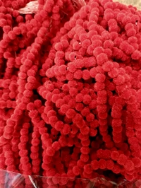 Premium Finished Velvet Lari  - Red