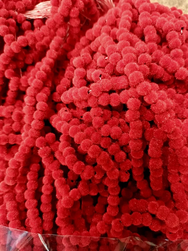 Premium Finished Velvet Lari  - Red