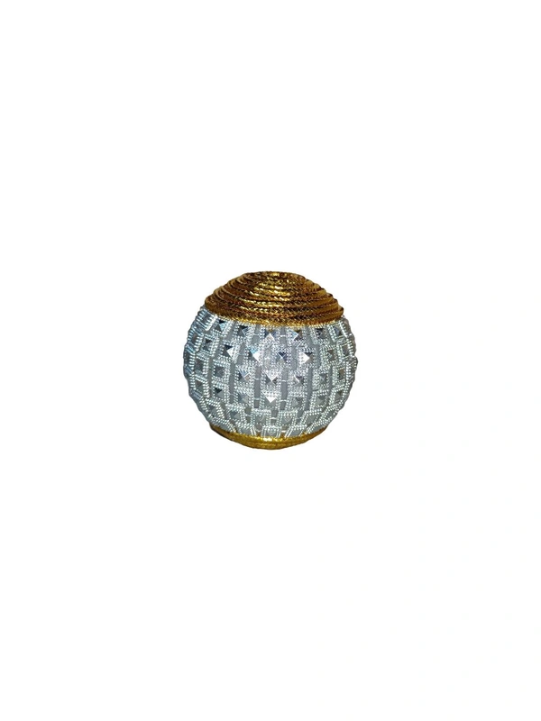 Diamond Ball Designed (Pack Of 25) - Big, Silver