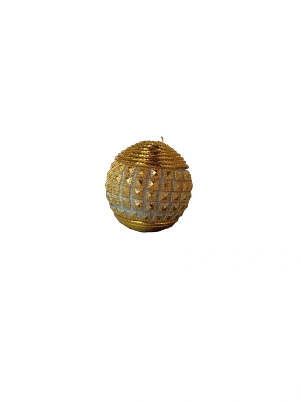 Diamond Ball Designed (Pack Of 25) - Big, Gold