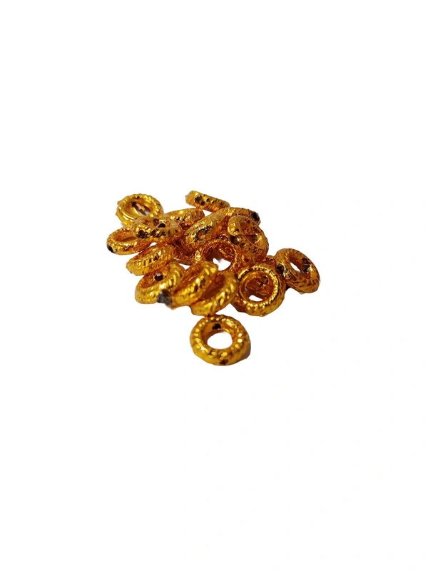 Metallic Golden Round Beads (200 Grams)