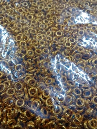 Metallic Golden Round Beads (200 Grams)