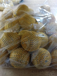 Golden Dotted Balls (Pack Of 25) - Big
