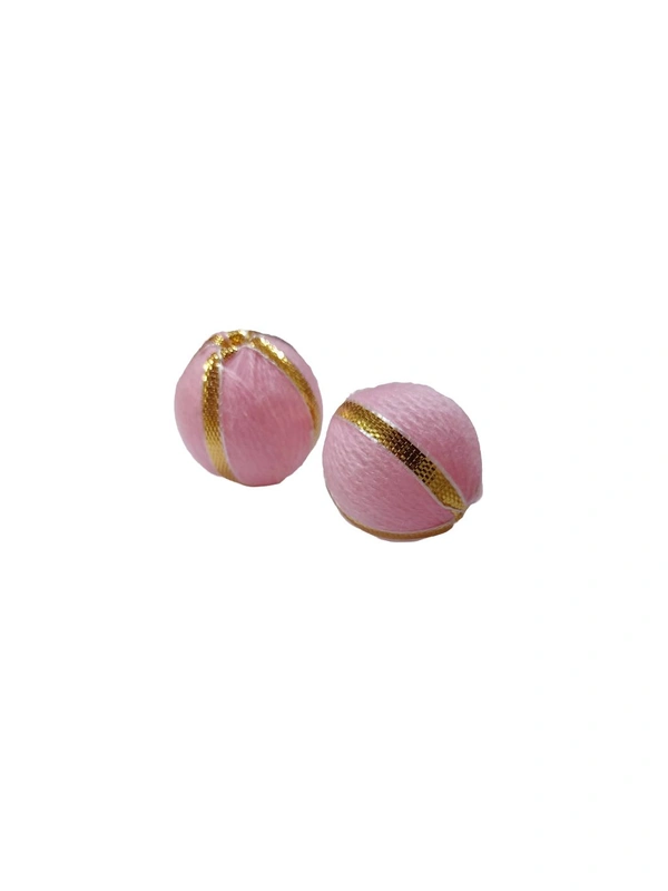 Woolen Ball With Golden Strip (Pack Of 25) - Lavender Rose, Small
