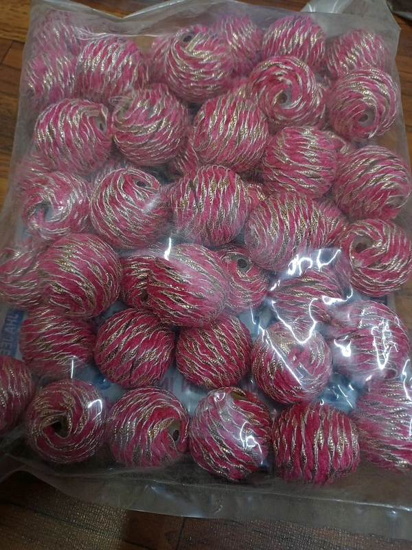 Pink Thread Design Ball (Pack Of 25) - Blush Pink, Small