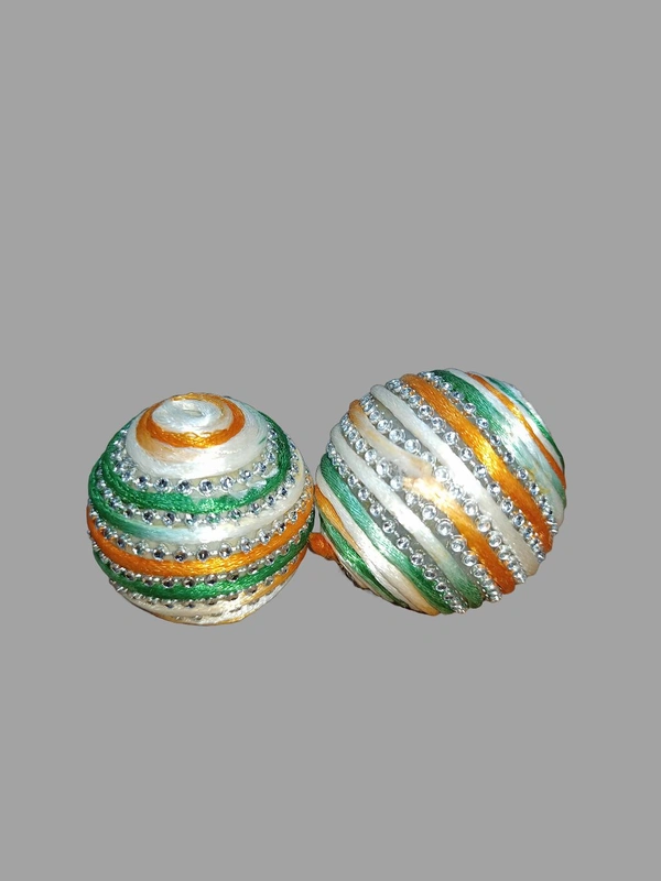 Tricolour Diamond Ball (Pack Of 25) - White, Big