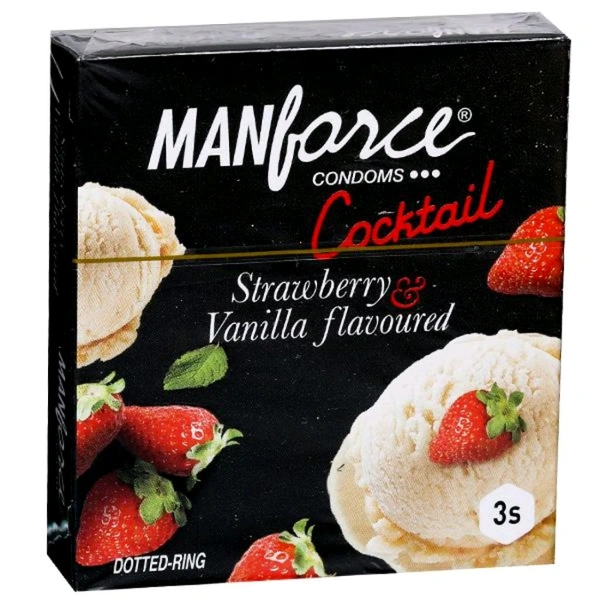 Zappy Store Strawberry Vanilla flavour Manforce - 3 Pack