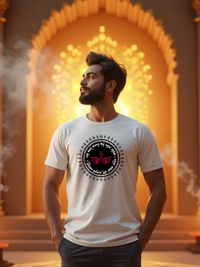 "Divine Shakti" T-Shirt | Invoke the Power of Maa Durga - S, White