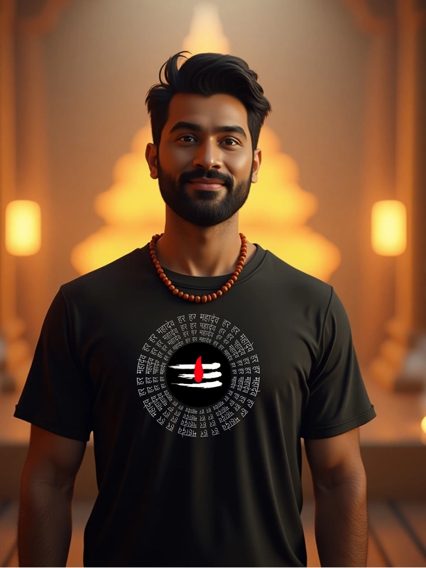 "Har Har Mahadev" T-Shirt | Channel the Power of Lord Shiva - M
