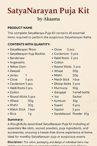 SatyaNarayan Puja Kit – Complete Ritual Set