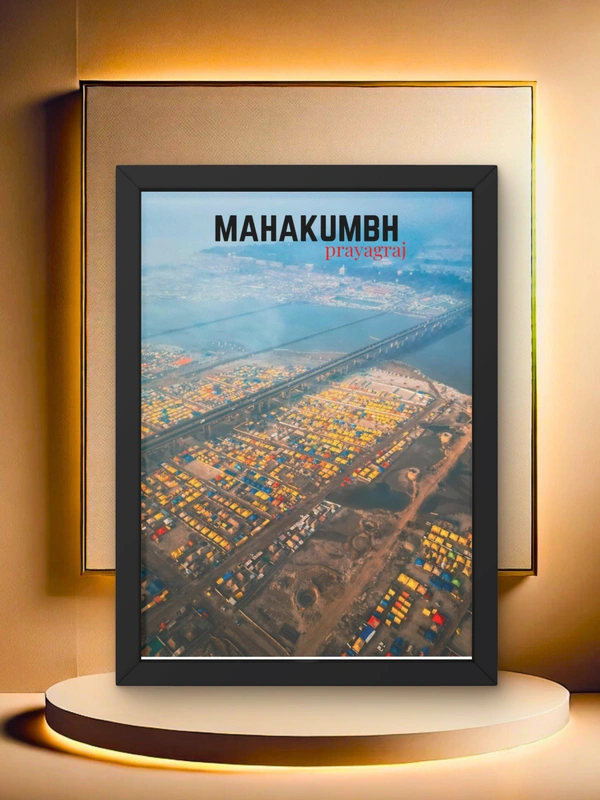 A Divine Perspective- MahaKumbh Aerial View Frame