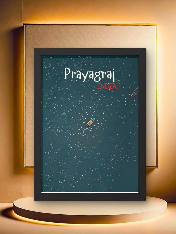 Tranquil Waters – Prayagraj Aerial Serenity Frame - 8*10