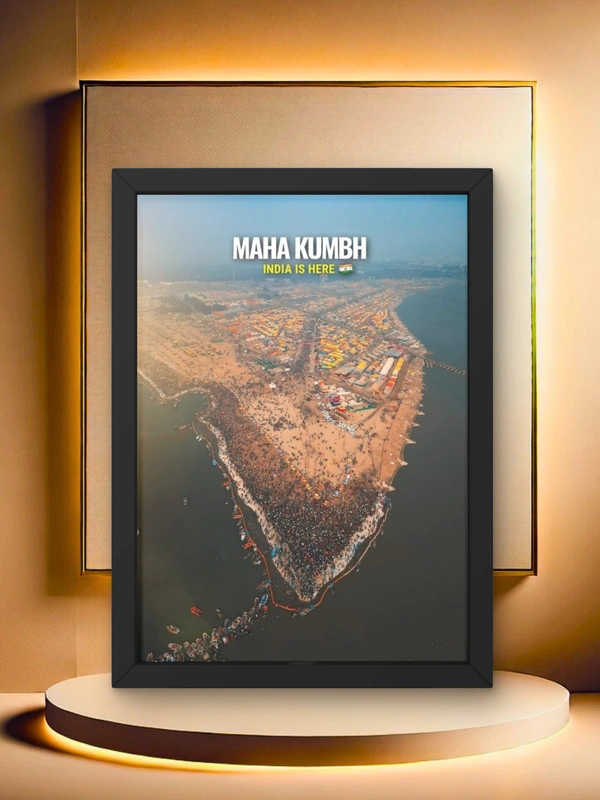 Maha Kumbh Aerial View Art Frame - 8*10