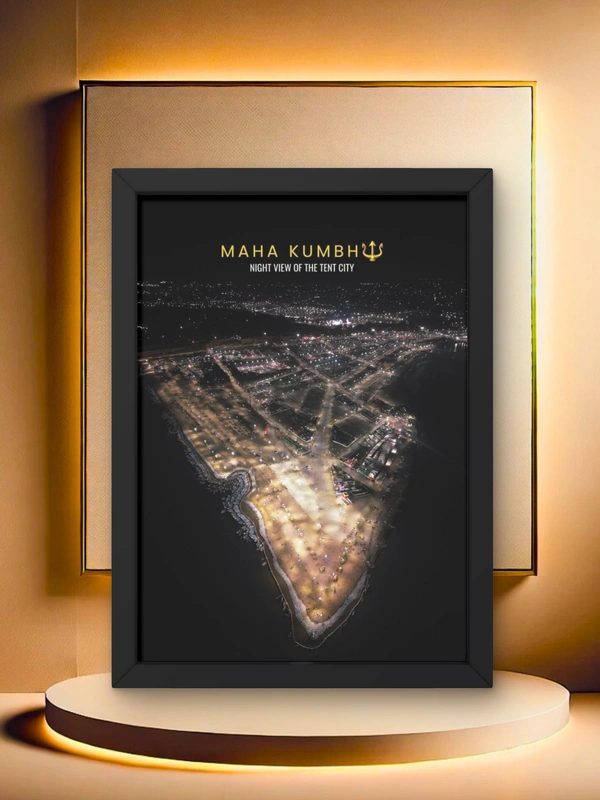 India Map – Maha Kumbh Tent City Night View - 8*10