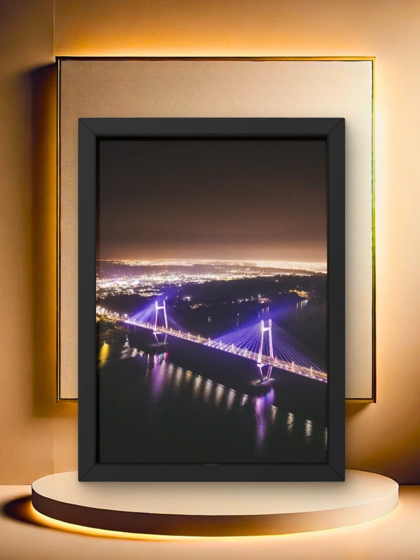 Divine Connection – Prayagraj Naini Cable Bridge view art frame