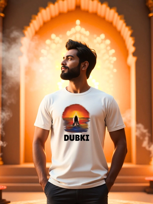 Shoptriangle Dubki T-Shirt - Celebrate the Essence of Sangam! - M, White