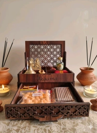 Bhakti on the Go – Portable Wooden Mandir Box( Second Design )