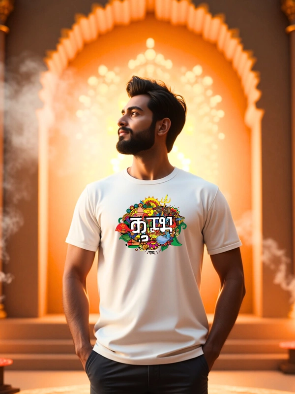 Shoptriangle Kumbh Special Graphic T-Shirt - XL