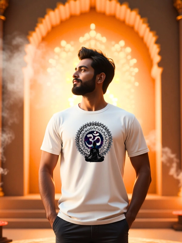 Shoptriangle  Dry-Fit T-shirt – AUM Divine Consciousness Edition - M