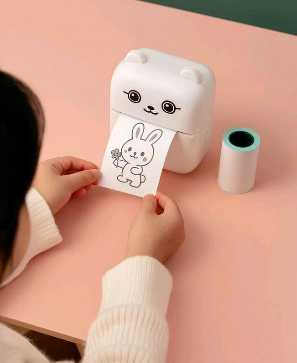Bear-Themed Portable Thermal Printer