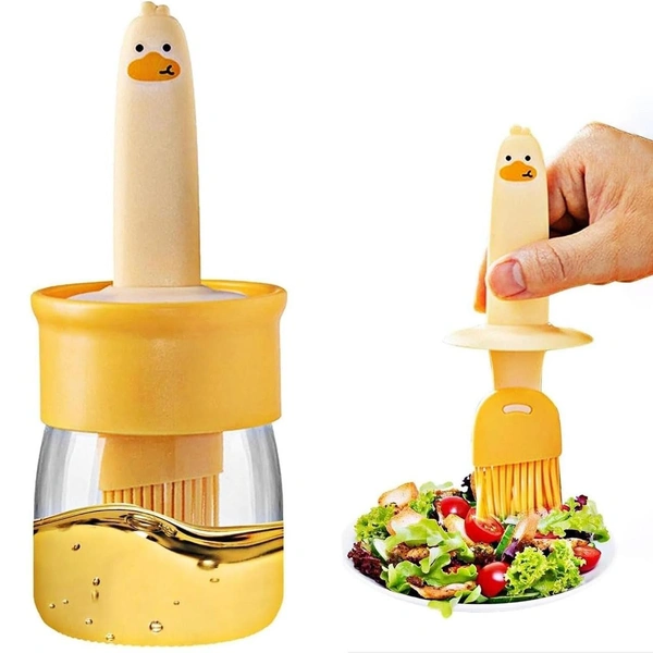 2-in-1 Oil Dispenser Bottle with cute Silicone Basting Brush - BX10107