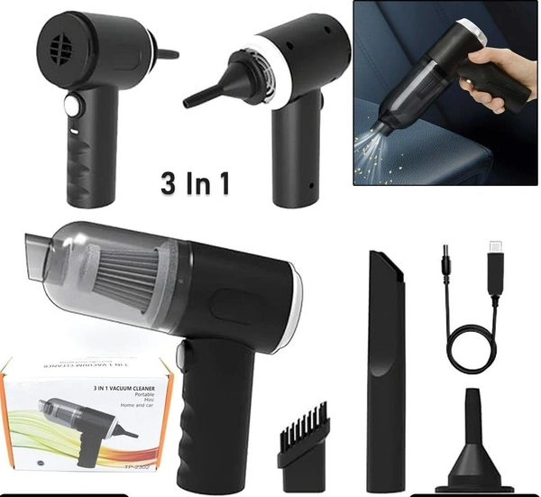 3-in-1 Car Mini Vacuum Cleaner with Blower BX7394