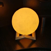 3D Power Moon Lamp with Touch Control – One-Color LED Night Light BX6031