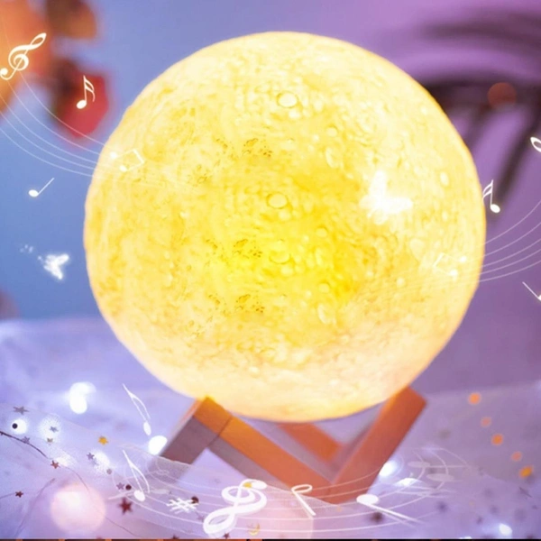 3D Power Moon Lamp with Touch Control – One-Color LED Night Light BX6031