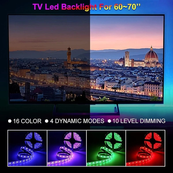3M RGB LED Strip Lights, LED Mood Lights (1 Set) BX13460