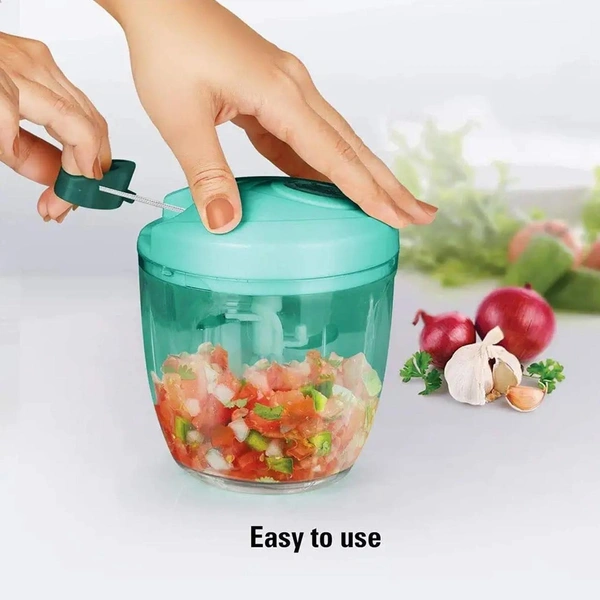 6-Blade 2-in-1 Manual Food Chopper (1000ml) – Compact & Powerful BX2065