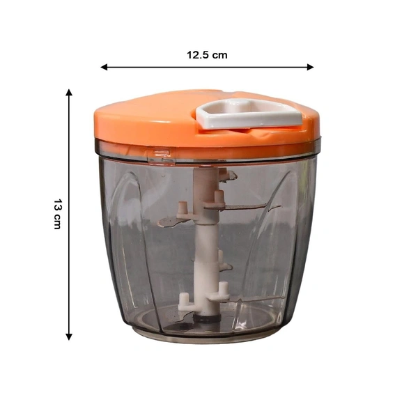6-Blade 2-in-1 Manual Food Chopper (1000ml) – Compact & Powerful BX2065
