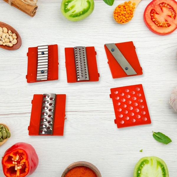 6-in-1 Plastic Vegetable Slicer, Cutter, and Fruit Dicer Grater Set BX12174