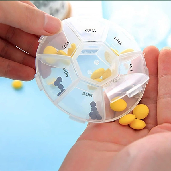 7-Sided Portable Pill Box Medicine Planner Small case BX13990